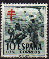 z vendido ESPAÑA 1951 1104 Sello Pro tuberculosos Sorolla Usado Espana Spain Espagne Spagna Spanje Spanien Yv825 
